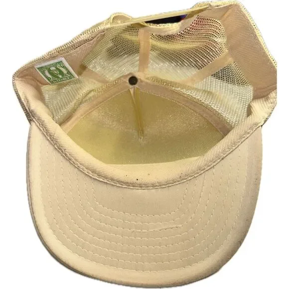 Blank Cream Mesh Foam Trucker Hat Cap 90’s Quality Caps by George SnapBack - Picture 6 of 7